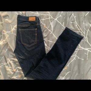 Express dark wash skinny jeans - stretch!
